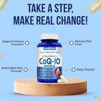 CoQ10 800mg Capsules | Vegan Friendly Coenzyme Q10 800mg from Easy Absorption Ubiquinone Supplement for Skin Heart and Energy Support | Made in The USA in cGMP Facilities (100 Servings)