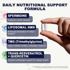 LanranBee Liposomal NMN Supplement Complex 1000mg Per Serving, 60 Veggie Capsules | 6-in-1 NAD+ Support Formula with NMN, Quercetin, Trans-Resveratrol, TMG & Spermidine | Gluten-Free, Non-GMO
