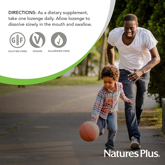 NaturesPlus Shot-O-B12 - 30 Lozenges, Wild Berry Flavor - 5000 mcg - Vegan, Gluten Free - 30 Servings