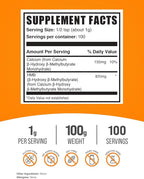 BulkSupplements.com HMB Powder - as Calcium HMB, Beta-Hydroxy Beta-Methylbutyrate - HMB Powder Supplements, Gluten Free - 1g per Serving, 100g (3.5 oz) (Pack of 1)