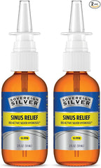 Sovereign Silver Natural Nasal Spray - Colloidal Silver Nasal Spray, Bio Active Nose Mist for Sinus Relief and Immune Support, Adults and Kids, 10 ppm - 2 fl oz (59mL), Pack of 2