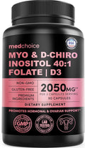 Myo-Inositol 40:1 for Women – Inositol Supplement with Myo & D-Chiro Inositol, Folate & Vitamin D3 – Vegan Capsules for Daily Routine & Hormone Support – Flo Ovarian Support Capsules – (90 Count)