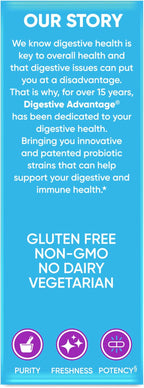 Daily Probiotic Capsule - Digestive Advantage 30 Capsules, Survives 100x Better, Lessens Bloating, Calcium, Promotes Digestive Health and Gut Flora, multi