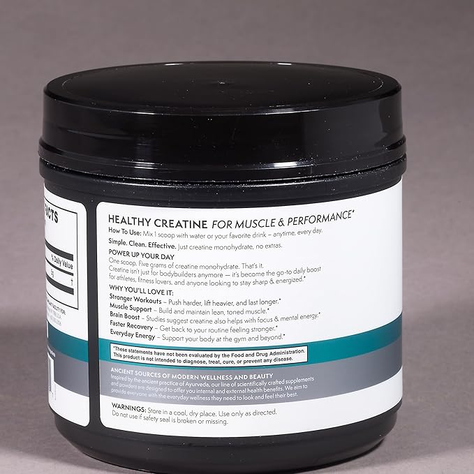 TERRA ORIGIN Creatine Monohydrate Powder | Micronized Creatine for Women & Men | Unflavored, 100 Servings | Creatine Monohydrate Supplement | Gluten Free, Sugar Free, Made in USA