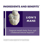 Host Defense Mushrooms Lion's Mane Gummies - Brain Health Support - Mushroom Supplement to Support Focus & Memory Function - Immune & Nervous System Support - Blueberry, 90 Gummies*