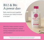 Youtheory Vitamin B12 B6, Daily Energy and Brain Support Supplement, Liquid Raspberry Flavor, 12 – 1oz Single Serving Packets