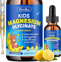 Magnesium Glycinate Liquid for Kids - with L-Theanine Omega-3, Vitamin B6, D3, Zinc - Kids Magnesium Drops for Sleep, Relaxation, Calm & Focus - 2 Fl Oz, Lemon Flavor