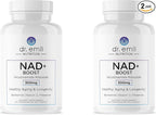 DR. EMIL NUTRITION NAD+ Boost - Nicotinamide Riboside Supplement for Longevity, Healthy Aging & Cellular Regeneration - NAD Supplement with with Berberine, L-Theanine & Niacin Twin Pack