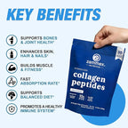 Premium Collagen Peptides Powder, 30 Sticks Travel Packets(Type I, III), Unflavored Collagen Protein Powder to Go, Hydrolyzed Collagen Peptides for Skin Hair Nail Joint, 10g per Serving, Paleo & Keto