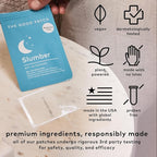 The Good Patch Slumber Sleep Patch Support, Melatonin Free, Sustained Release, Natural Patch with L-Theanine, Magnesium, Tart Cherry Extract, Plant Powered Wearable Wellness (8 Total Patches)