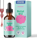 JoySpring Burst B12 Drops - Vitamin B Complex for Kids with Methyl B12 Supplement to Support Healthy Growth & Development, Vegan Liquid B12 Drops, Ages 3-16+ | 2 fl oz (60 Servings)