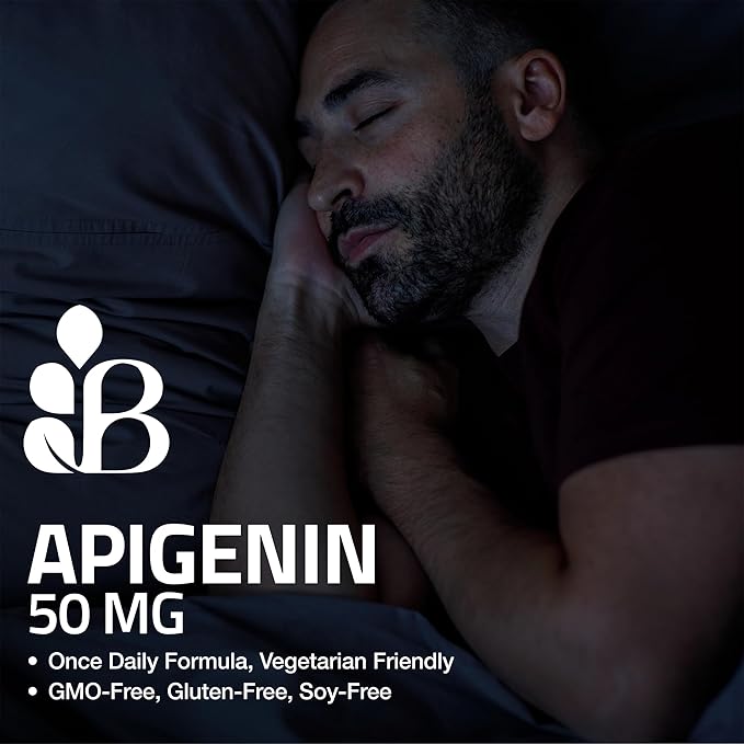 Bronson Apigenin 50mg Apium Graveolens Once Daily Formula, 180 Vegetarian Capsules