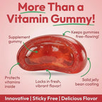 Human Beanz Biotin Jelly Bean Gummy Vitamins, Extra Strength Biotin for Hair, Skin and Nails, 5000mcg per Serving, Hair Growth Vitamins for Men and Women, 120 Strawberry Blast Jelly Beans, Kosher