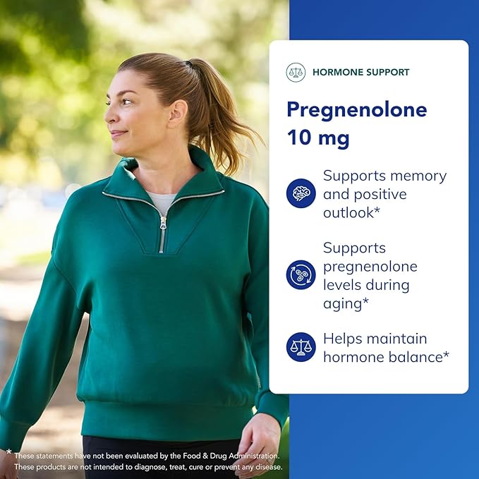 Pure Encapsulations Pregnenolone 10 mg - Support Memory & Hormone Balance* - Hormone Precursor - Gluten Free & Non-GMO - 180 Capsules