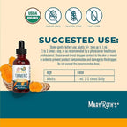 MARYRUTH'S Organics Organic Turmeric Liquid Extract | Sugar Free | USDA Organic | Organic Turmeric Supplement | Non-GMO | Gluten Free | Vegan | Alcohol-Free Tincture | 1 Fl Oz
