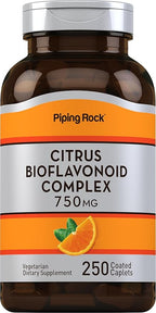 Piping Rock Citrus Bioflavonoids Complex | 750 mg | 250 Caplets | Non-GMO, Gluten Free Supplement