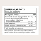 Thorne ResveraCel - Nicotinamide Riboside with Quercetin Phytosome and Resveratrol - Support Healthy Aging, Methylation, Cellular Energy Production and Metabolism - 60 Capsules - 30 Servings