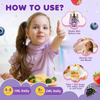 2 Pack Magnesium Glycinate Liquid for Kids - Magnesium Bisglycinate Drops with L-Theanine, Chamomile & Vitamin B6, B12, C, D3 for Sleep, Relaxation, Immune Support, Calm & Focus - 4 Fl Oz, Mixed Berry