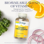 SOLARAY Vitamin C 500mg with Citrus Bioflavonoids, 1:1 Ratio - Antioxidant and Immune Support Supplement - Vitamin C with Rose HIPS and Acerola, Vegan, 60-Day Guarantee, 125 Servings, 250 VegCaps