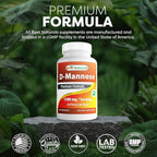 Best Naturals D-Mannose 1500 mg Per Serving 120 Capsules (Pack of 3)
