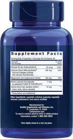 Life Extension Bone Strength Collagen Formula, Calcium Collagen chelate, Calcium fructoborate, Vitamin D3, Magnesium Citrate, Silicon, Boron, Gluten-Free, Non-GMO, 120 Capsules