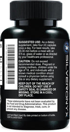 Extra Strength Nitric Oxide Booster - 3X Strength L-Arginine AKG & Citrulline Malate - Men & Women Premium Pre Workout Nitric Booster - Natural Energy & Muscle Support, Bottled in USA - 180 Capsules