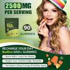 NAD Resveratrol Gummies, Liposomal NAD Gummies for Women with Nicotinamide Riboside, Quercetin, Trans-Resveratrol, Anti-Aging, Cellular Energy & Healthy Aging Support, Non GMO, 90 Counts