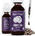 Hodgins Harvest Organic Turkey Tail Mushroom Tincture - Extra Concentrated Dual Extract Antioxidant-Rich Mushroom Drops Supplement for Overall Wellness - Made in USA - 2 fl oz