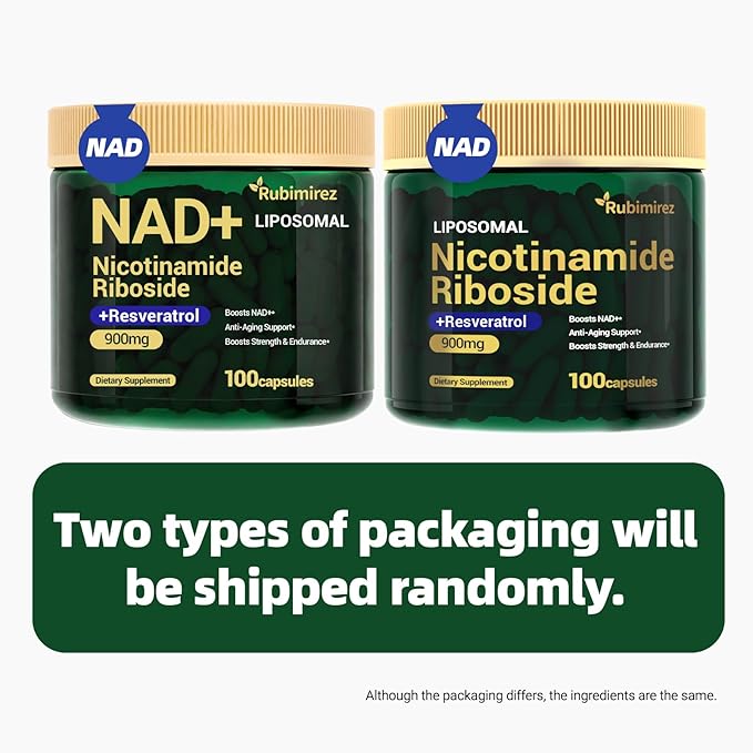 NAD+ Supplement with, Nicotinamide Riboside & Resveratrol 900mg – Anti-Aging Support for Women & Men, NMN Alternative, Vegan Non-GMO - 100 Capsules