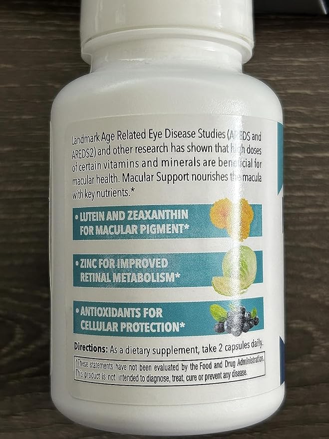 Macular Support with Lutein, Zeaxanthin Zinc (60 Vegetarian Capsules)