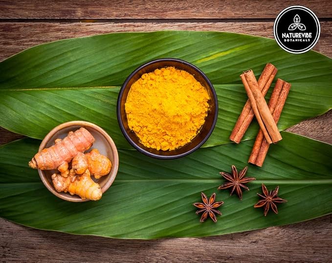 Premium Quality Turmeric Root Powder with Curcumin 5lbs by Naturevibe Botanicals | Raw Turmeric Root Grounded |100% Pure, Non-GMO and Gluten Free (80 Ounces)