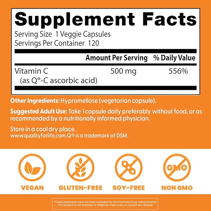 Doctor's Best Best Vitamin C 500mg, 120 Count