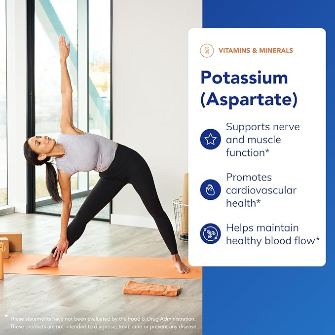 Pure Encapsulations Potassium (Aspartate) | Hypoallergenic Supplement to Support Nerves, Muscles, Blood Flow, and Cardiovascular Health | 90 Capsules