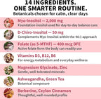 14-in-1 Women’s Inositol Complex Supplement – 40:1 Myo & D-Chiro Inositol with Folate, Vitamin D3, Zinc, Magnesium & Botanicals for Hormone & Feminine Wellness Support – (120 Capsules) (Pack of 4)