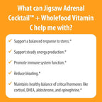 Jigsaw Health Adrenal Cocktail + Wholefood Vitamin C | with Potassium Bicarbonate, Sea Salt, and Acerola Cherry Extract | 360 Capsules | 60 Servings