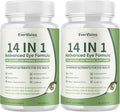 Evervision 14 in 1 Advanced Eye Formula, Eye Vitamin and Mineral Supplement with Zinc, Lutein, Zeaxanthin & Bilberry Extract, Dry Eye and Vision Care, 60 Capsules (2)