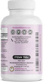 Bronson Organic Folic Acid (Vitamin B9 Folate) 800 mcg Folate from Lemon Peel 360 Tablets