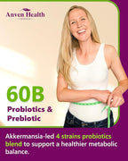 Menopause Supplements for Women 60 Billion with Akkermansia Probiotic & Prebiotic, Vitamin D & E for Hormone Balance, Metabolism, Gut Health, Hot Flashes - Non-GMO | 120 Caps