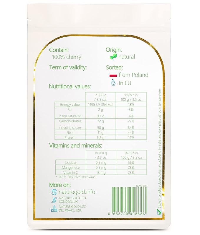 CHERRY Freeze Dried Slices | 200g - 7.1oz | 100% Natural & Vegan | No-GMO | Without Sugar and Any Additions ~*~