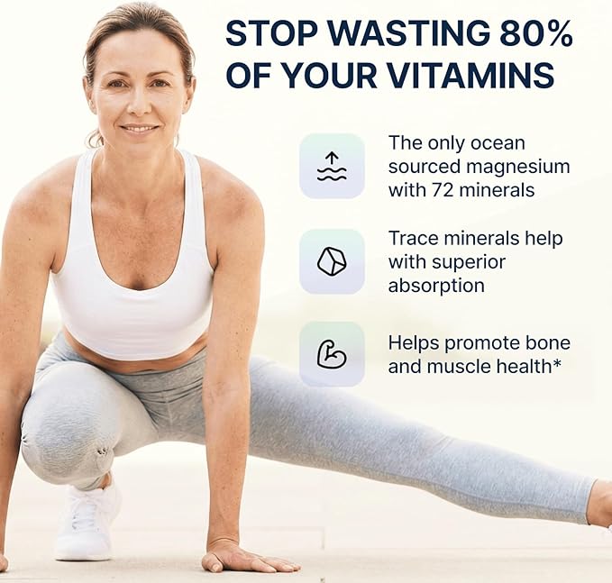 Spectrum 5 Magnesium | 5-in-1 Complex + 72 Trace Minerals for Enhanced Absorption | Irish Sea Sourced | 500mg per Serving | Made in USA, Third Party Tested, GMP Certified