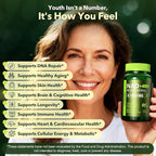 Nad Resveratrol Supplement 61800mg Per Bottle – Liposomal Nad+ Resveratrol for Women & Men – High Purity 1200mg Nad+ Supplement for Energy & Healthy Aging, Resveratrol, Quercetin, CoQ10 – 90 Counts