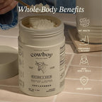 Cowboy - The Exclusive 1st Milking, Whole, Grass Fed Colostrum Supplement for Full Body Health - Bovine Colostrum Powder Packed w/Bioactive Nutrients - Sugar Free (Unflavored, 40 Servings)