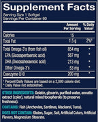 Vthrive Omega-3 with CoQ-10 - Supports Cardiovascular Health - 800 MG EPA/DHA, 60 Softgels