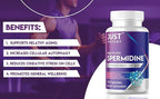 Just Potent High Purity (99%) Spermidine Supplement | 120 Capsules, 4 Months of Supply, 10mg per Capsule | Cell Renewal Support and Anti-Aging