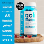Goli Zero Sugar Ashwagandha Gummies, 60 Count Each (3 Pack, 180 Total) – with KSM-66, L-Theanine, Maca and Vitamin D - No Sugar Alcohols - Vegan, Keto-Friendly, Non-GMO