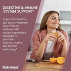 BioEmblem Probiotics for Women & Men – 55 Billion CFU | 11 Strains with Prebiotics & Postbiotics | Jerusalem Artichoke & Inulin | Digestive & Immune Support, Nutrient Absorption | Non-GMO,45 Capsules