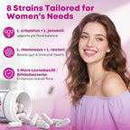 Vaginal Probiotics for Women: Daily Cranberry Probiotics with Prebiotics Support Digestive Urinary Tract Health pH Balance with 30 Billion CFU 8 Diverse Strains Vegan 60 Counts