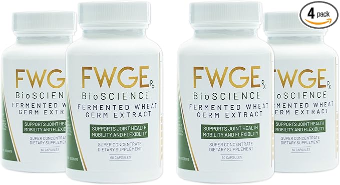Spermidine Joint Health Premium Fermented Wheat Germ Extract, Mobility, Flexibililty, Cellular Health, Non-GMO, Gluten-Free, Sugar-Free, Vegan, Natural, 240 Capsules