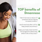 D-Mannose with Cranberry Extract & Super Strength Whole Fruit Concentrate – Dual Action Urinary Tract & Kidney Support – Natural UTI Cleanse