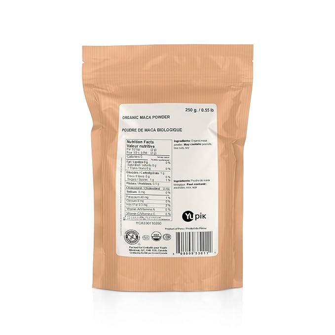 Yupik Organic Yellow Maca Powder, 8.8 oz, USDA Certified, Gluten-Free, Raw, Vegan, Kosher, Non-GMO, Nutty & Earthy Superfood for Smoothies & Baking